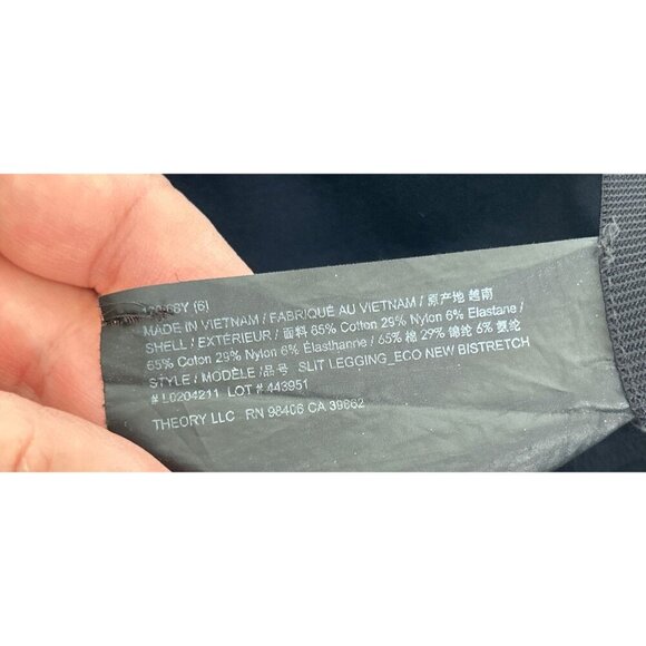 Theory Womens Blue Slim Ankle Pants Size 6 Side Zip Stretch Office Casual - Picture 8 of 8